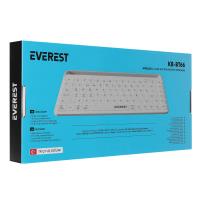 Everest KB-BT66 Beyaz 2.4G+BT1+BT2 üçü bir arada 3 in 1 Q Kablosuz klavye